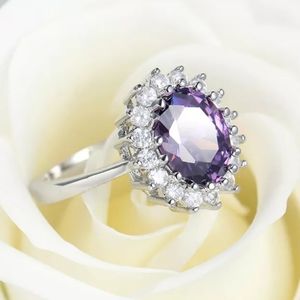 🔹️ Gorgeous Purple CZ and 925 SS Ring.